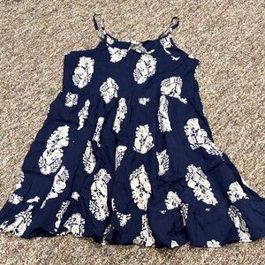 Navy and White Floral Mini Dress